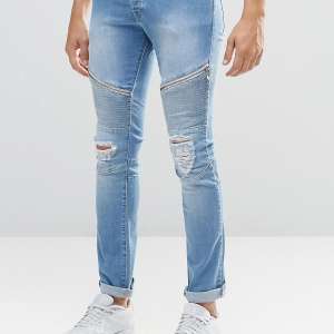 Loyalty & Faith Spray On Biker Jean